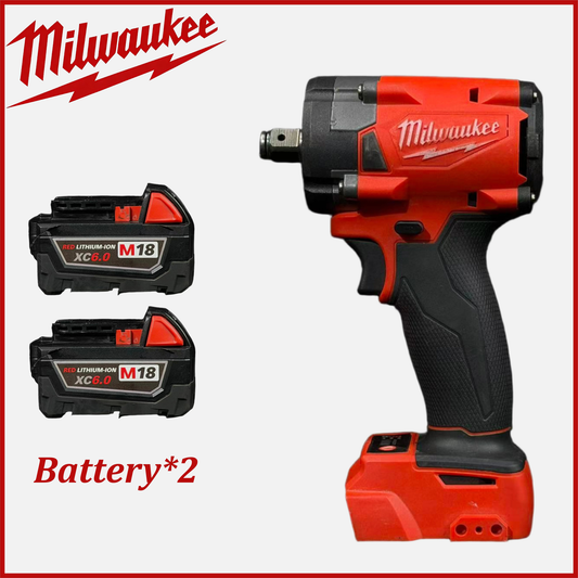 Milwaukee M18 Impact Wrench - Two Battery And Tool