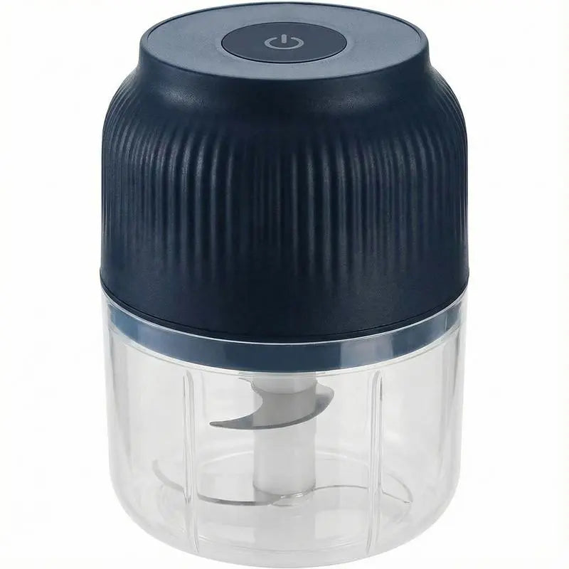 Electric Garlic Crusher, 300ML Cordless Rechargeable, Blue | Portable Mini Food Processor, Vegetable Chopper, for Garlic Onion Ginger Chili Nuts Fruit Meat