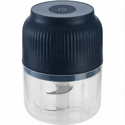 Electric Garlic Crusher, 300ML Cordless Rechargeable, Blue | Portable Mini Food Processor, Vegetable Chopper, for Garlic Onion Ginger Chili Nuts Fruit Meat