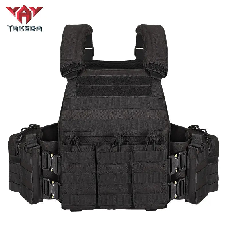 YAKEDA VT-6031-6 Active Tactical Chest Vest, 600D Polyester Tactical Gear, Protective Equipment for Sports Activities