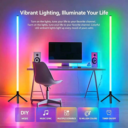 Triangular Floor Standing Light Fixture, Home Lighting, Cozy Decorative Ambiance Lighting for Bedroom