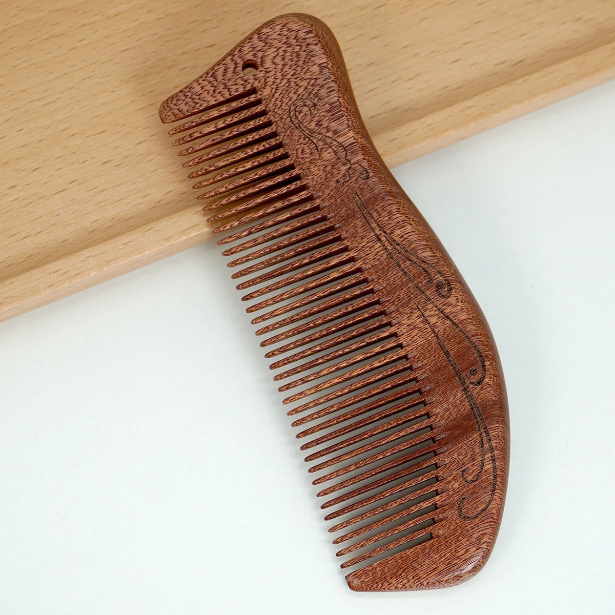 Natural Wood Comb Sandalwood Hair Comb Scalp Massage Combs Massage Anti-Tangle anti Static Hair Brush Hairdressing Styling Tools