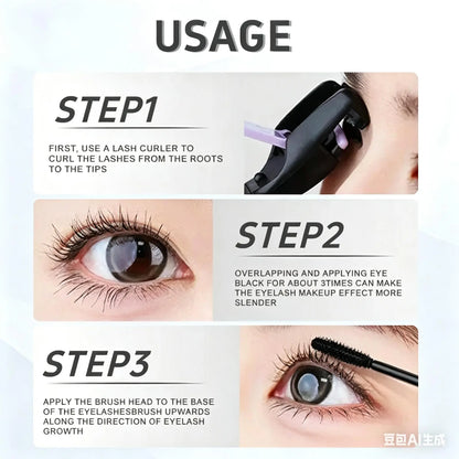 GECOMO Extensionist Mascara – Lengthening, Curling & Volumizing Mascara for Fluffy, Clump-Free Lashes, Lightweight Formula, Smudge-Proof & Anti-Staining, No Spider Lashes, Cruelty-Free & Paraben-Free Eye Makeup, Perfect Gift for Holidays & Mother'S Day