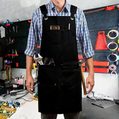 Yeewayveh Heavy Duty Work Apron for Men – 16Oz Canvas Woodworking Apron with 9 Tool Pockets, Adjustable Crossback Straps, Shop Apron for Carpenter Mechanic Foam Sprayer Sprayer Machine