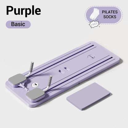 A1 Pilates Board with Yoga Socks - Pilates Equipment Set, Multifunctional Foldable Home Pilates Board, 5-In-1 Pilates Skateboard，Summer Wins Summerwins