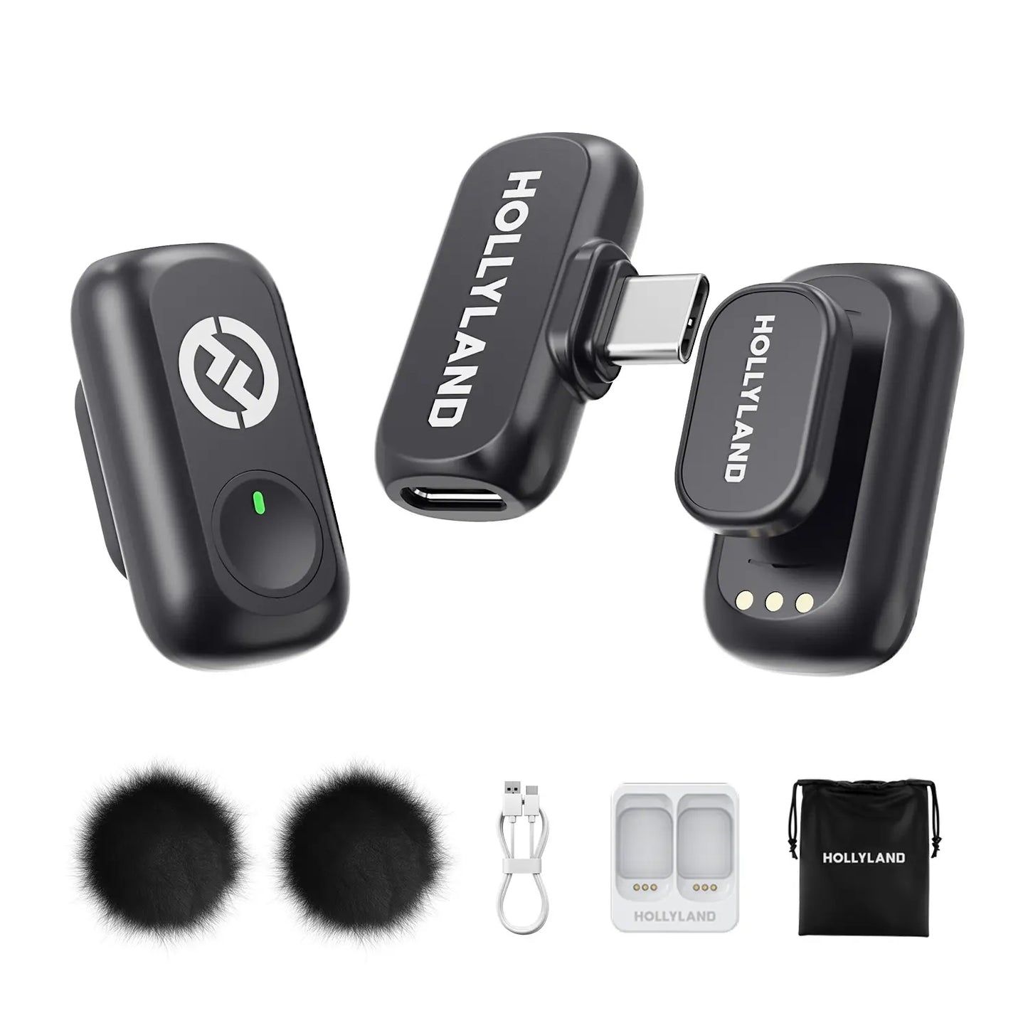 Hollyland Wireless Microphone LARK A1 USB-C for Iphone & Android 45Khz/24Bit, Magnetic Mini Mic for Podcast, Vlogging