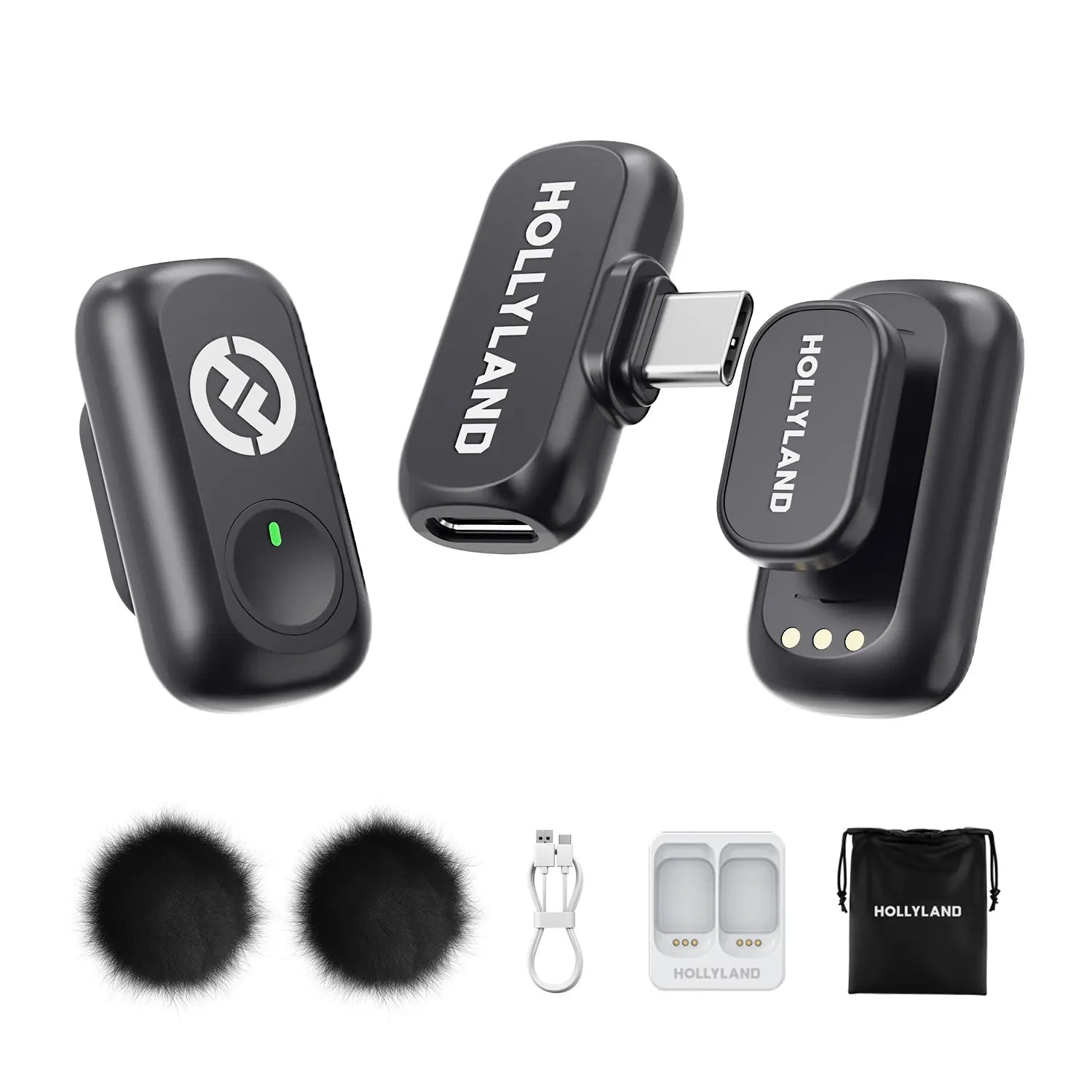 Hollyland Wireless Microphone LARK A1 USB-C for Iphone & Android 45Khz/24Bit, Magnetic Mini Mic for Podcast, Vlogging