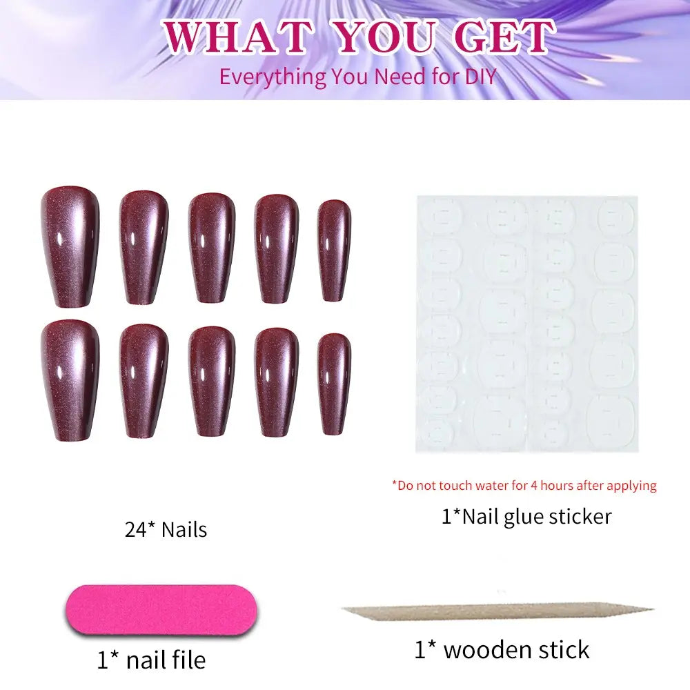 24Pcs Square Medium-Length Nails, Gradient Nude Fake Nails, Reusable, Beginner-Friendly, Includes Jelly Glue and Nail File, Nail Manicure Kit, Nail Designs, Nail Kit Set