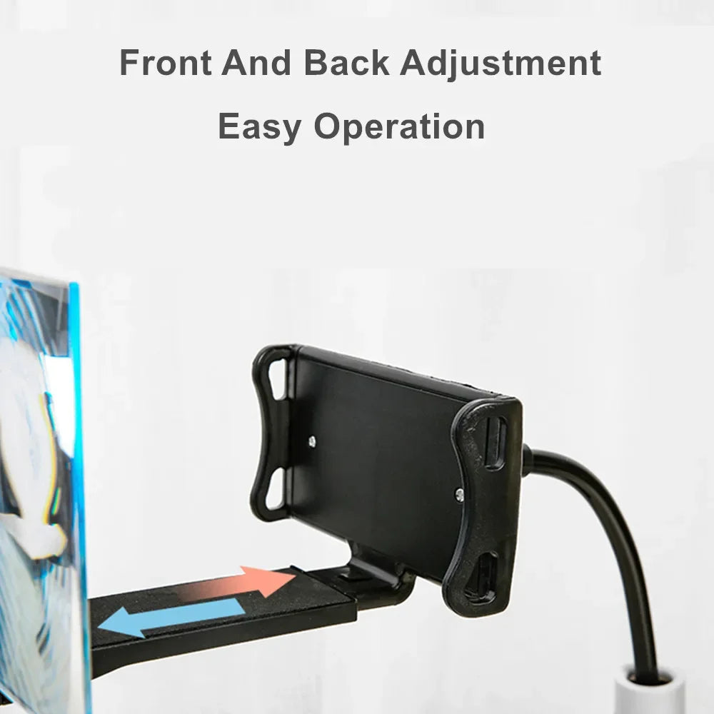 3D HD Mobile Phone Screen Magnifier Desktop Screen Amplifier Phone Holder for Iphone XS MAX Galaxy 4.5-7.0 Inch Smartphone Movie