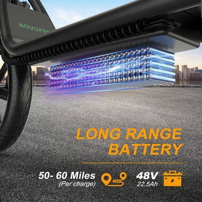 48V Dual Battery Foldable Electric Scooter with Seat, Rear Storage Box, 750W Peak Power, 22MPH Fast Speed, 21-27 Mi Range, 14" Anti-Slip Inflatable Tires, Dual Brake System, 51Lbs Lightweight, 265Lbs Max Load, Waterproof LED Headlamp
