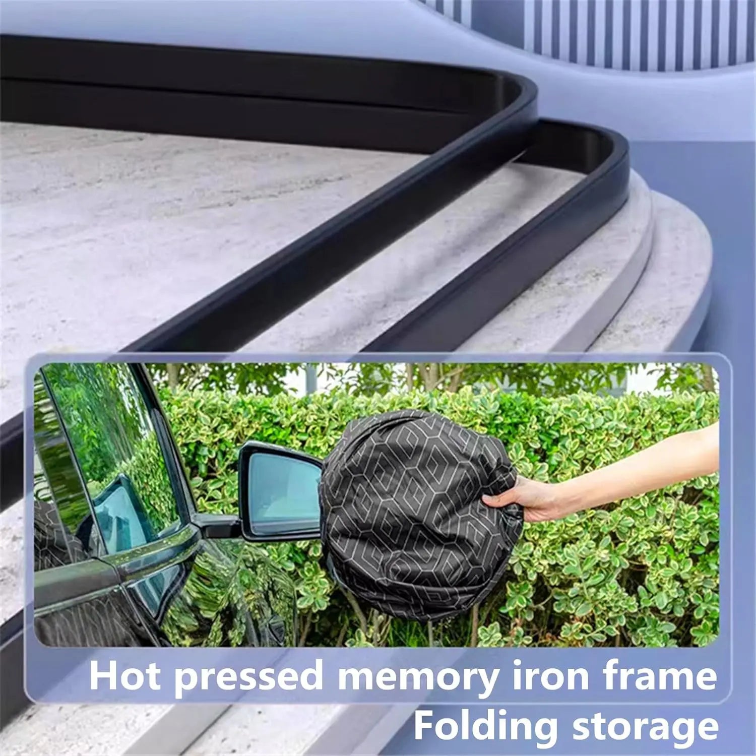 #Summervibes Laser Car Windshield Sunshade Iridescent Sun Shade, Foldable Universal Upgrade Enhanced UV Rays Reflective Sun Visor Shade Keeps Vehicle Cool #Summervibes