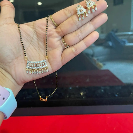 Traditional AD Magalsutra with Ear Stud