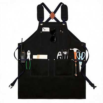 Yeewayveh Heavy Duty Work Apron for Men – 16Oz Canvas Woodworking Apron with 9 Tool Pockets, Adjustable Crossback Straps, Shop Apron for Carpenter Mechanic Foam Sprayer Sprayer Machine