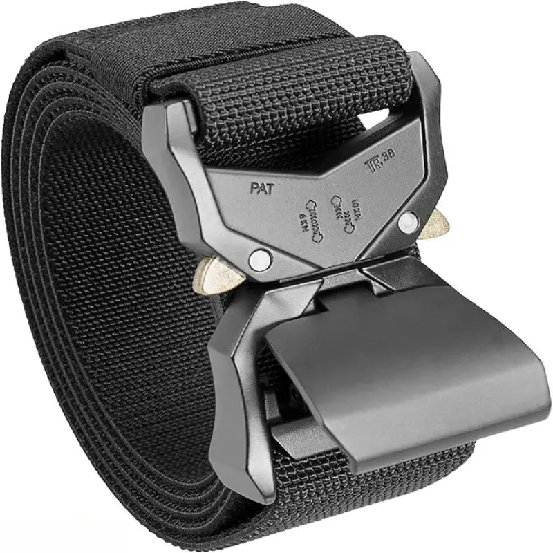 Men'S Tactical Belt, Rigger Belt, Utility Nylon Web Waist Work Belt for Men with V-Ring Quick-Release Buckle