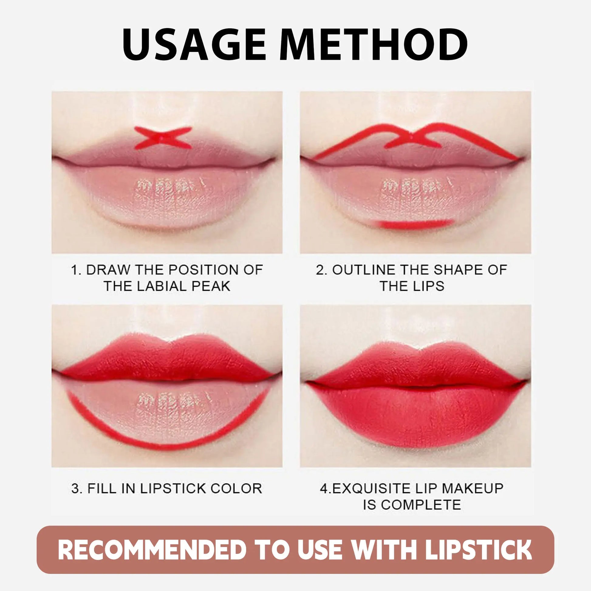 48 Color Matte Lip Liner Set Lip Pencil Cosmetic, Waterproof Long-Lasting Easy Application Smooth Thick Lips, Define Sexy Unique Lips, Full Lips Coffee Color