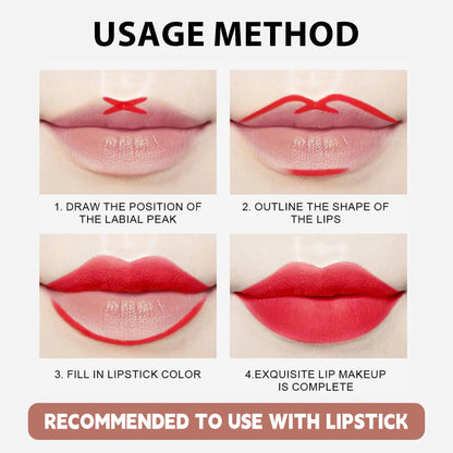 48 Color Matte Lip Liner Set Lip Pencil Cosmetic, Waterproof Long-Lasting Easy Application Smooth Thick Lips, Define Sexy Unique Lips, Full Lips Coffee Color