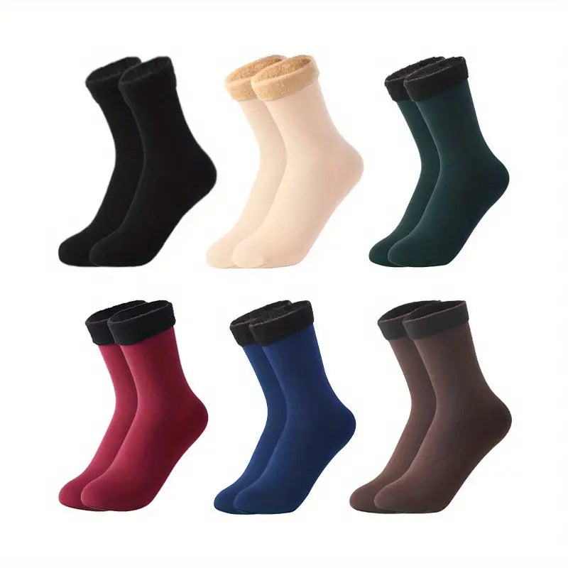 10Pairs Women Men Winter Socks Warm Thicken Thermal Snow Boots Floor Socks Soft Velvet Wool Cashmere Sock Womenswear
