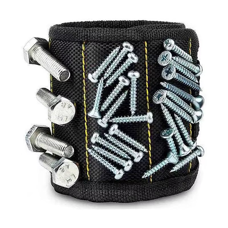 Magnetic Wristband for Holding Screws Nails Drilling Bits Wrist Tool Holder Belts with Strong Magnets Five Rows of Ten Magnets