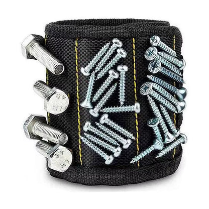 Magnetic Wristband for Holding Screws Nails Drilling Bits Wrist Tool Holder Belts with Strong Magnets Five Rows of Ten Magnets