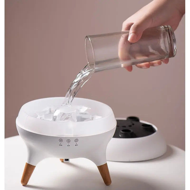 3-In-1 Home Humidifier - Colorful Night Aroma Diffuser, Mist Won'T Wet the Desk, Perfect for Bedroom, Office, Aromatherapy Gift Color Light White Noise