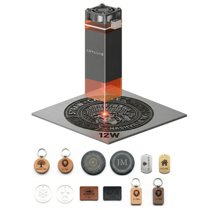 Artilume A4/T1 Laser Engraving Equipment, 7W & 12W Sealed Laser Beam, High Precision Engraving for Wood, Leather, Acrylic & Metal, DIY Craft Making Machine for Home Business