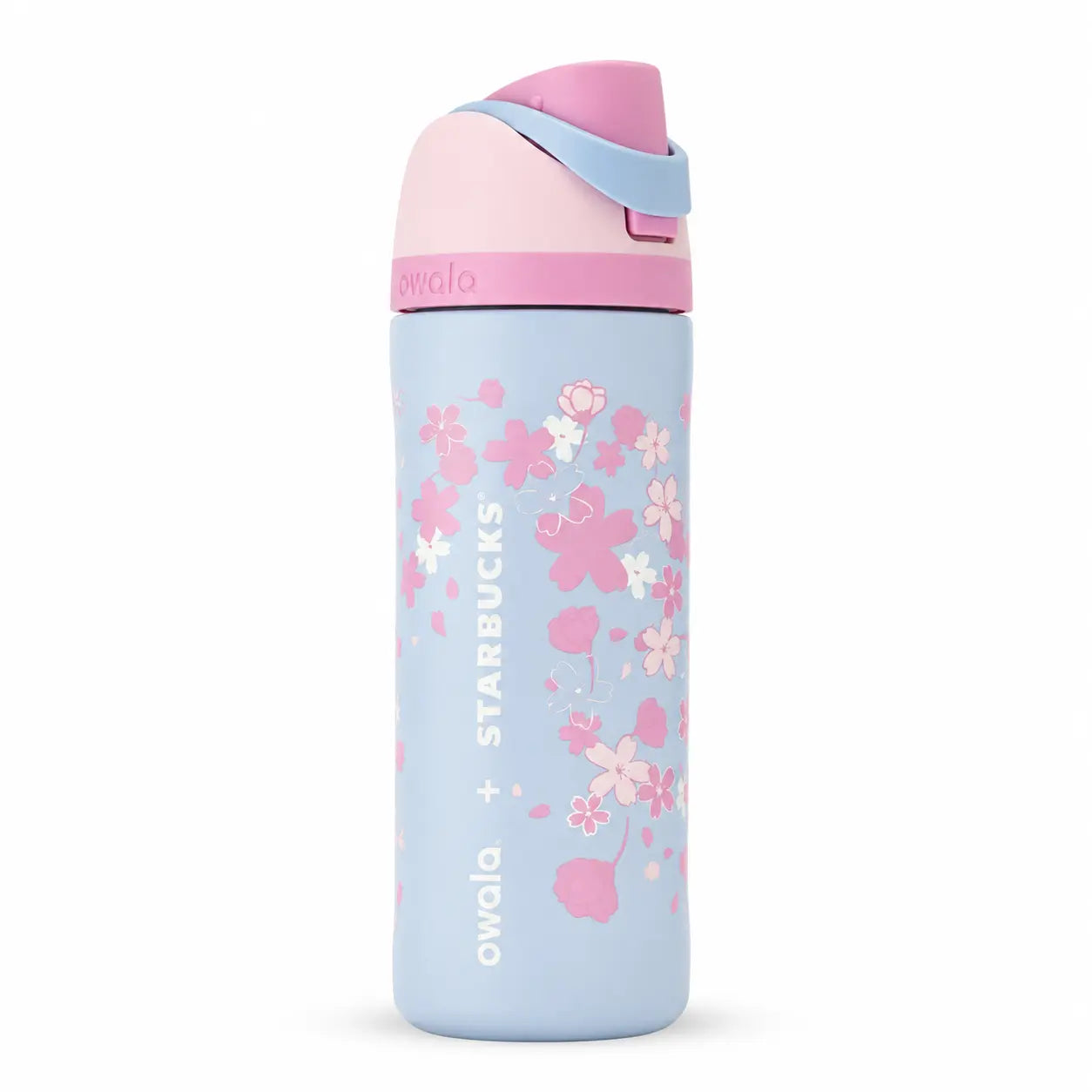 Owala Sakura X Starbuck 24Oz Bottle, Sakura Print Freesip Tumbler, Leakproof Insulated Water Bottle