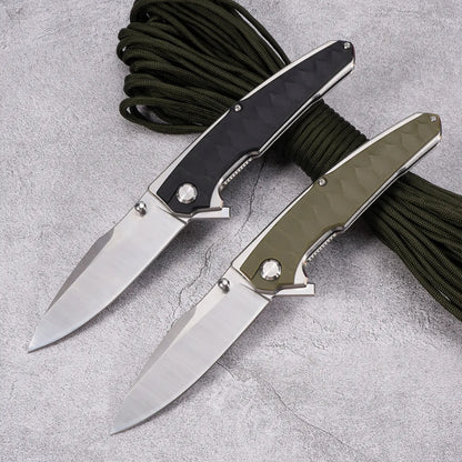Men’S Tactical Folding Knife EDC Multifunctional Heavy-Duty Outdoor Knife, Pocket Knife, Fruit Knife, Ergonomic Handle, Includes a Back Clip for Easy Carry, Quick-Open Design, Suitable for Wilderness Survival Emergencies, Camping, Hiking, DIY, Fishing