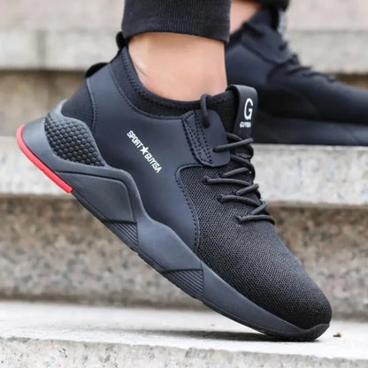 Steel Toe Shoes Kevlar Fiber Safety Shoes for Men Breathable Work Shoes Hiking Climbing Shoes Labor Shoes anti Collision Shoes plus Size