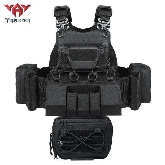 YAKEDA VT-8832TB Tactical Lightweight Tactical Chest Vest - Summer Outdoor Camouflage Equipment with Multiple Pockets, Multifunctional Protective Gear