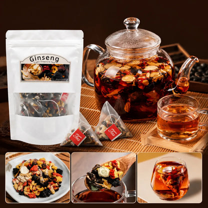 Organic Kidney Cleanse Tea - 8-Treasure Formula with Ginseng, Traditional Detox Tea for Men & Women