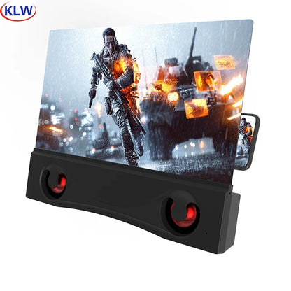 New F12 12 Inch  Mobile Phone Screen Magnifier 3D HD Video Amplifier Stand for Android & IOS Smartphones