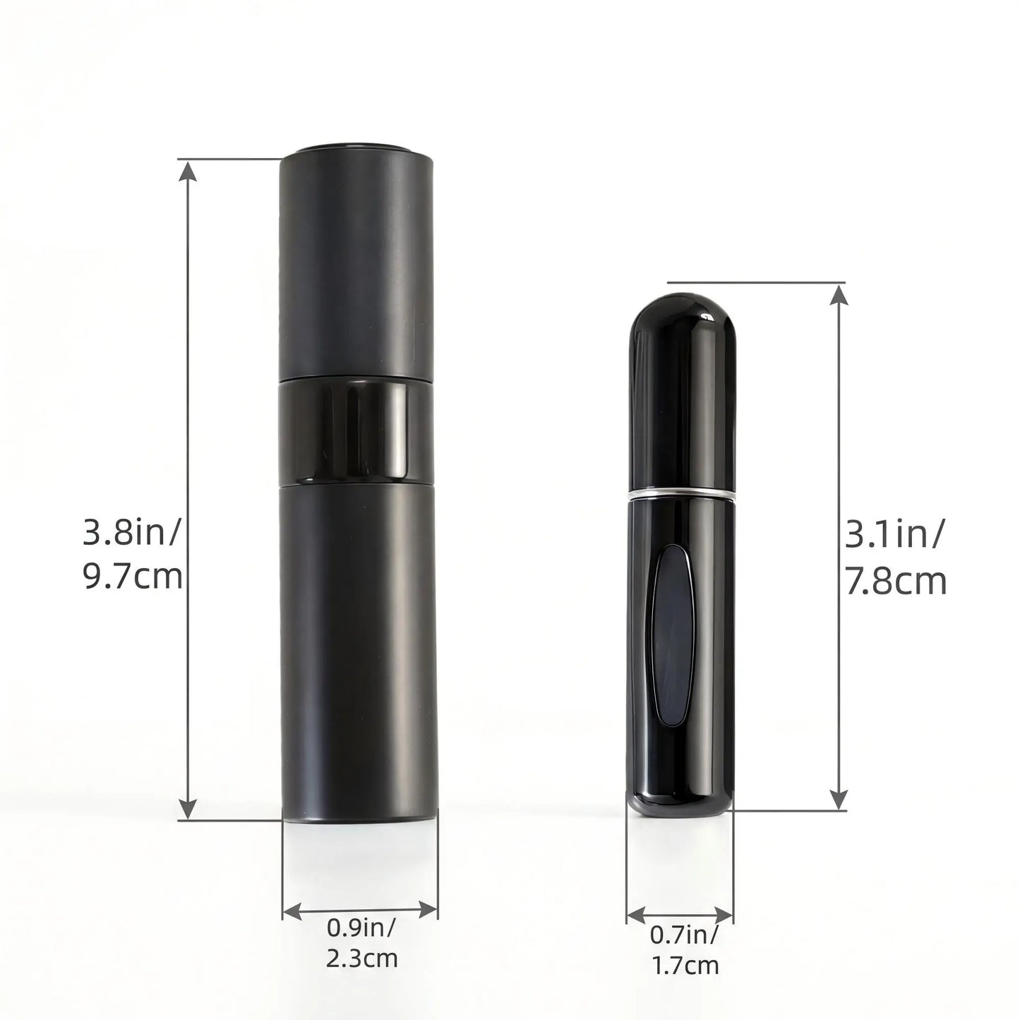 Refillable Travel Perfume Atomizer Set (9 PCS) - 3×8Ml & 6×5Ml Durable Lightweight Compact Aluminum Mini Spray Bottles with Fine Mist Nozzle for Men, Women