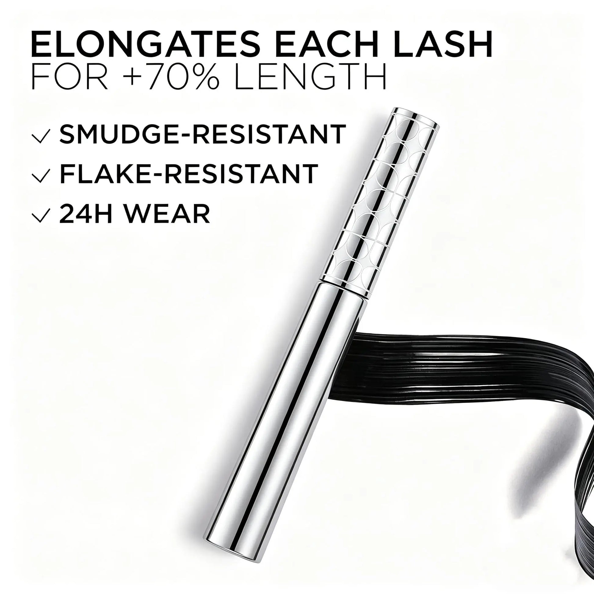 GECOMO Extensionist Mascara – Lengthening, Curling & Volumizing Mascara for Fluffy, Clump-Free Lashes, Lightweight Formula, Smudge-Proof & Anti-Staining, No Spider Lashes, Cruelty-Free & Paraben-Free Eye Makeup, Perfect Gift for Holidays & Mother'S Day