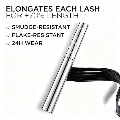 GECOMO Extensionist Mascara – Lengthening, Curling & Volumizing Mascara for Fluffy, Clump-Free Lashes, Lightweight Formula, Smudge-Proof & Anti-Staining, No Spider Lashes, Cruelty-Free & Paraben-Free Eye Makeup, Perfect Gift for Holidays & Mother'S Day