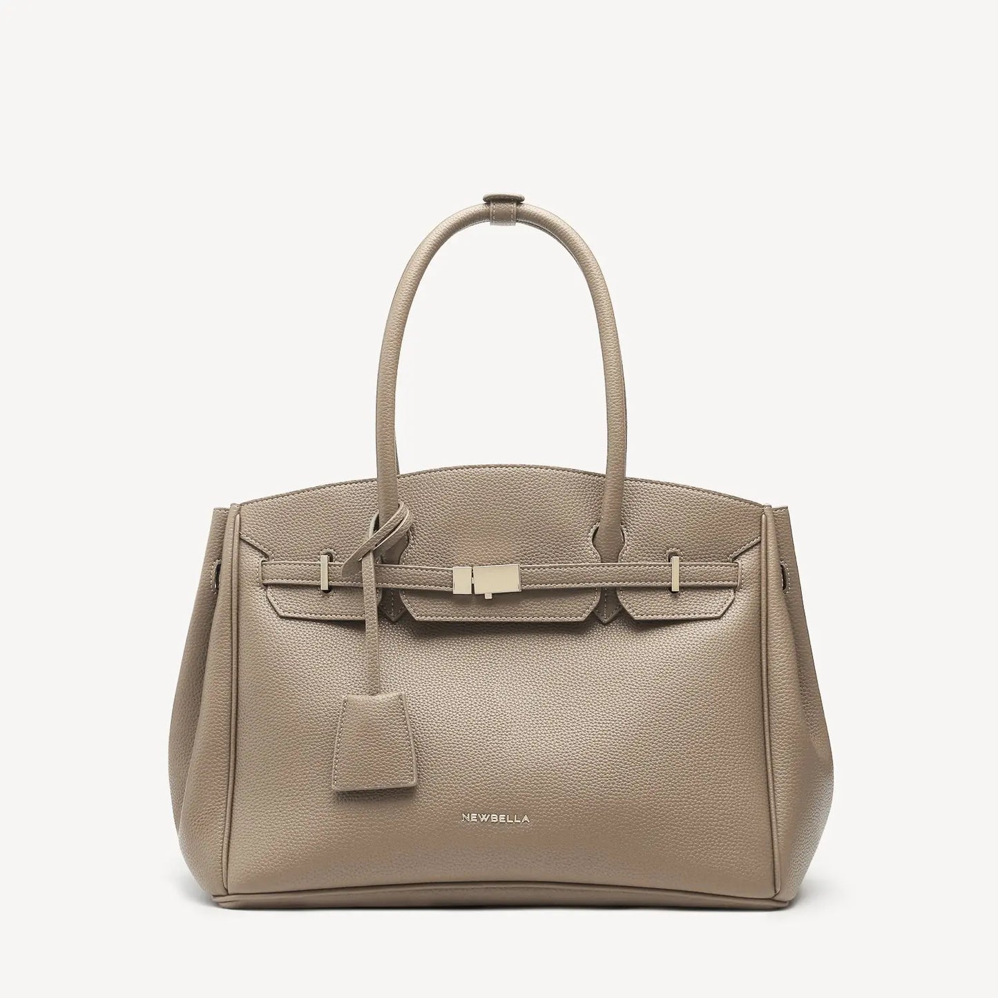 NEWBELLA Miranda M Size Top Handle Tote Bag- 13-Inch Laptop Work Bag with Organizer, Adjustable Crossbody Strap, Convertible Vegan Leather Handbag for Office, Travel and Everyday Use