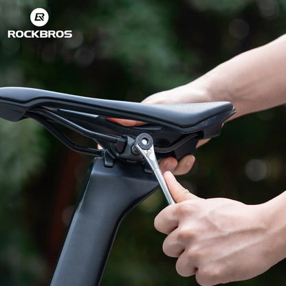 ROCKBROS S2 Alloy 1/4" Drive Ratchet Handle 72-Tooth Compact Bike Repair Kit with 8 Bits