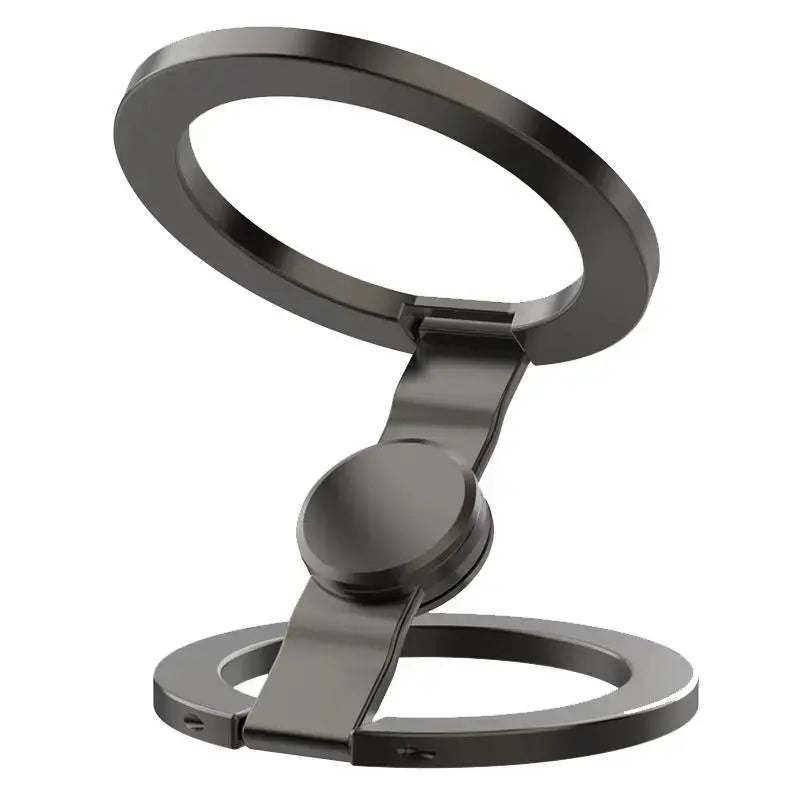 Nexmart Aluminum Magnetic Phone Grip Stand – 360° Foldable Desktop Holder, Fidget Stress Reliever, Universal for All Smartphones (Metal Ring Adapter Included)