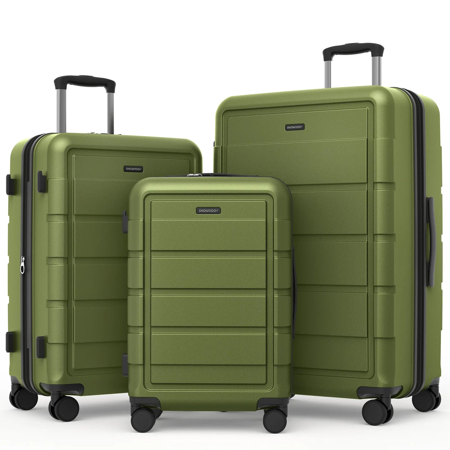 SHOWKOO 3-Piece Luggage Sets (20/24/28In), Deep Blue Full PC Durable Expandable Hardshell, 4-Wheel High-Capacity Tsa-Proof Anti-Theft Carry on & Checked Luggage, Gift for Travel/Business, Tsa-Proof Luggage Sets
