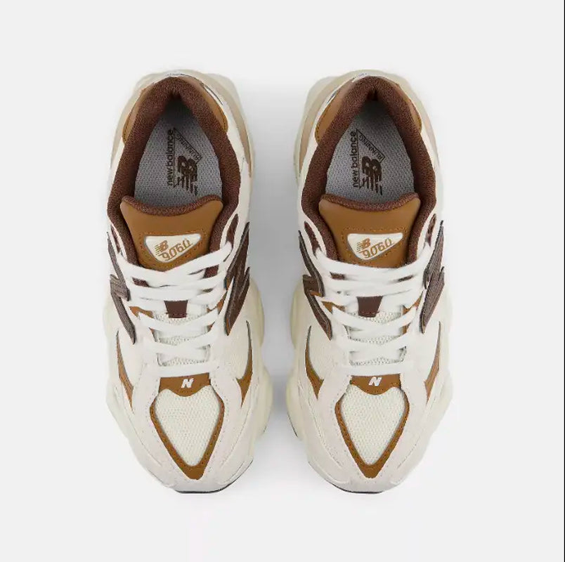 New Balance 9060 'Brown Sugar Latte' Youth-Woman’S Casual Sports Footwear, round Toe Lace-Up Solid Sneaker for Gym Running Walking