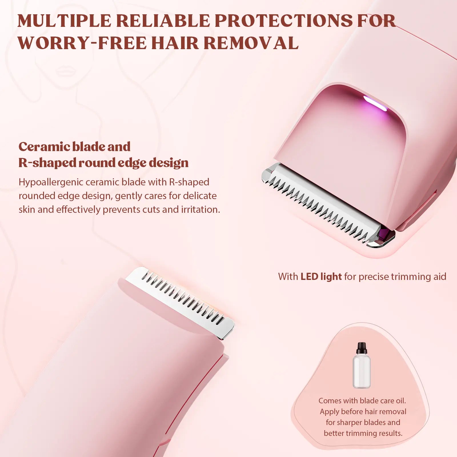 3-In-1 Women'S Electric Shaver & Bikini Trimmer | Painless Wet/Dry Hair Removal, IPX6 Waterproof, 120-Min Battery
