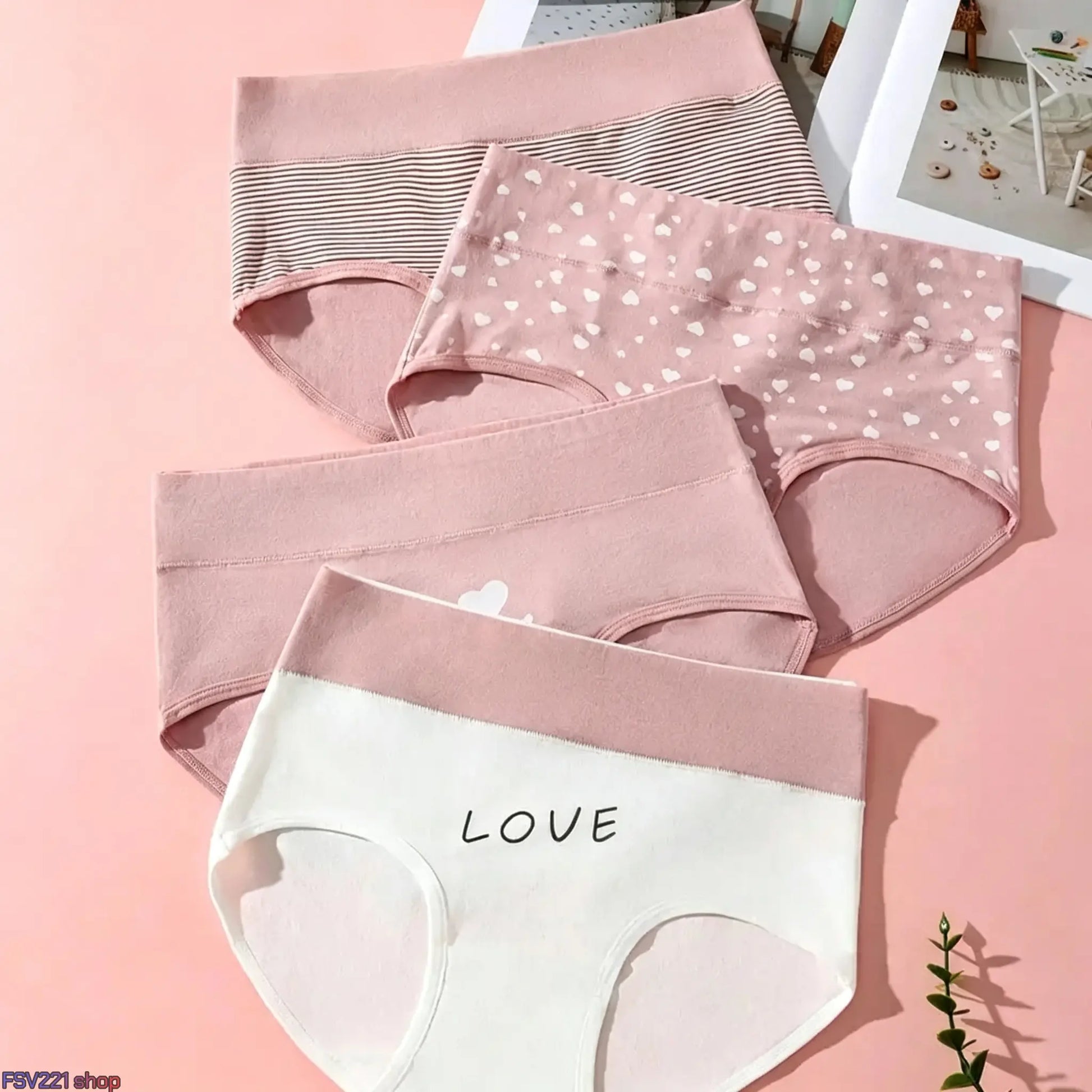 Women'S Cotton Panties 6-Pack, High Waist Printed Briefs with Tummy Control, Comfy Lingerie for Everyday & Postpartum Wear
