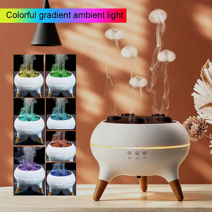 3-In-1 Home Humidifier - Colorful Night Aroma Diffuser, Mist Won'T Wet the Desk, Perfect for Bedroom, Office, Aromatherapy Gift Color Light White Noise