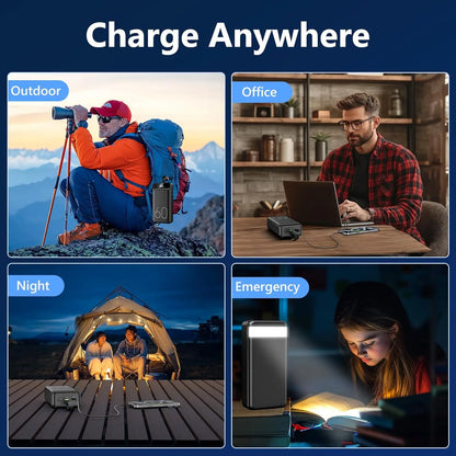 Power Bank 60000Mah 22.5W Fast Charging Portable Charger with Flashlight, 4 Outputs & 3 Inputs LED Display Huge Capacity External Battery Pack for Most Electronic Devices on the Market