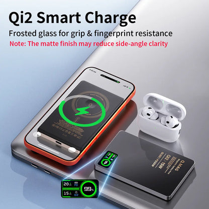 Magnetic Magsafe Portable Wireless Charger Power Bank, 15W Fast Charging 5000/10000Mah 0.35In Ultra Slim Card-Style Compact Aluminum Charger with USB-C Cable, Compatible with Iphone, Android Mobile Devices, Wireless Earbuds, Electronics Accessories