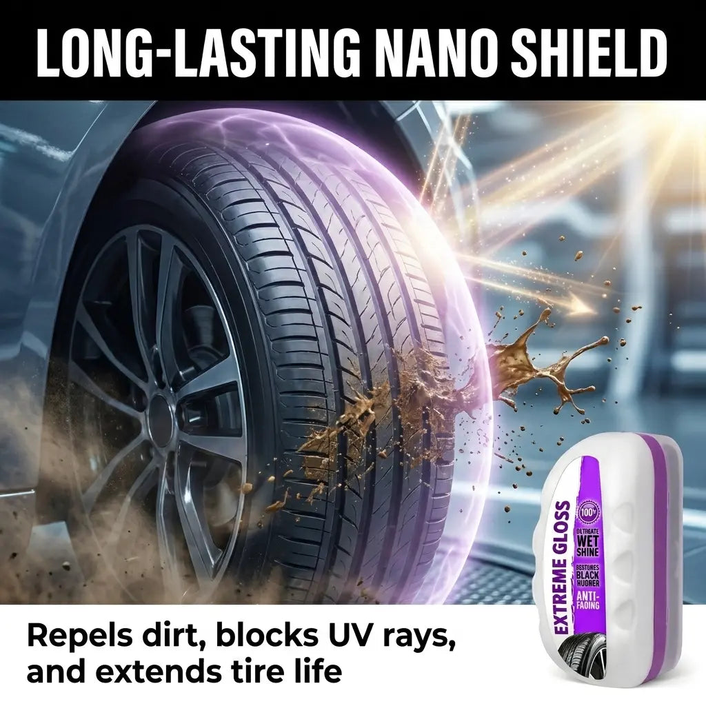 Tire Gloss Protectant, High-End, Long-Lasting, Durable Tires Shine Wax, Maintenance Coating, Keeps Tires Shiny over Time