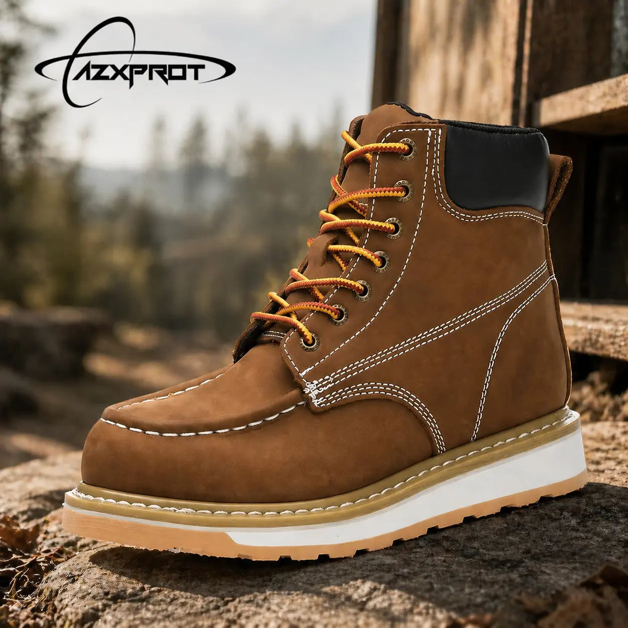 AZXPROT Men'S Boots Boots for Men Casual Boots Motorcycle Combat Ankle Dress Boots Mens