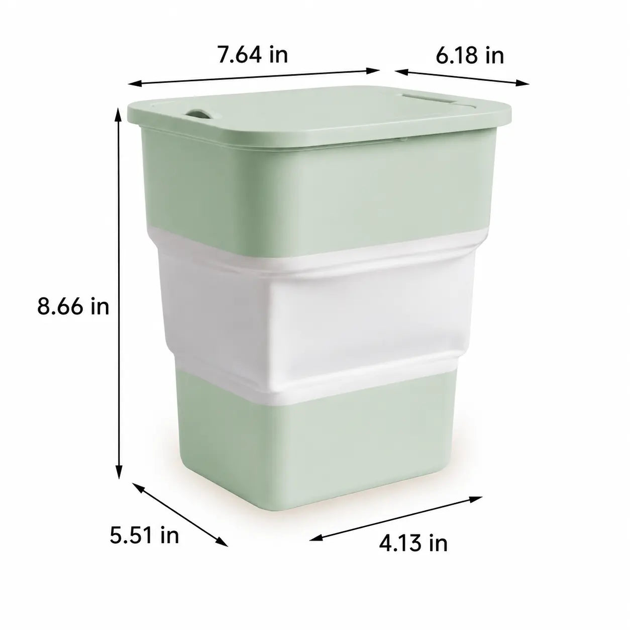 Collapsible Car Trash Can with Hidden Trash Bag Storage, Compact Folding Garbage Bin for Car, Camping, Picnic, Beach, Drinks and Small Items