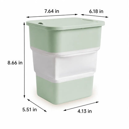 Collapsible Car Trash Can with Hidden Trash Bag Storage, Compact Folding Garbage Bin for Car, Camping, Picnic, Beach, Drinks and Small Items