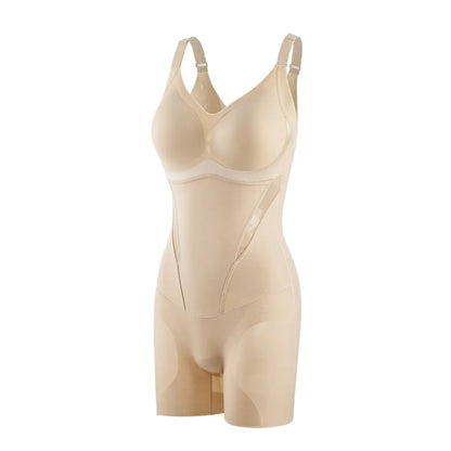 (Kakapeople Icy-Slide Bodysuit) Tummy Control Butt Liftter Faja Shapewear Ultra Thin Breathable Cooling Shapewear Bra Free Tummy Control Butt Lifter Seamless Body Shaper for Summer