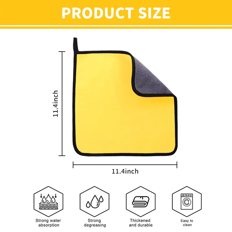10Pcs Microfiber Drying Towel Cart Detailing Cloth Super Absorbent Scratch Free & Lint Free Car Cleaning Supplies Car Wash Accessories